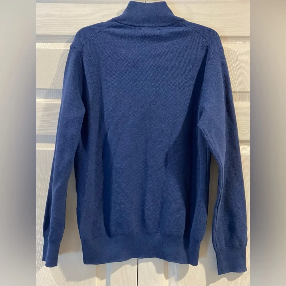 Polo Ralph Lauren Pima Cotton 1/4 Zip Sweatshirt sweater size M Blue